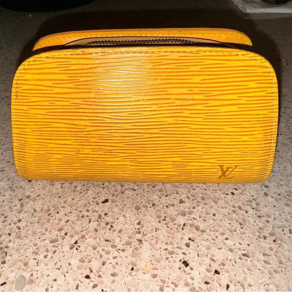 Louis Vuitton Epi Dauphine Cosmetic Pouch Yellow